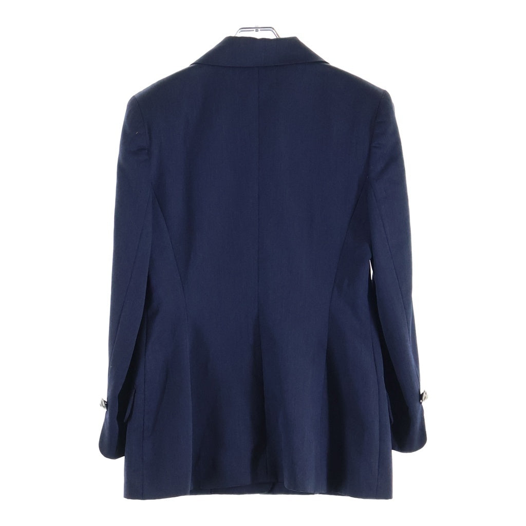Christian Dior(クリスチャンディオール) ■シルク混ウール1Bテーラードジャケット ネイビー #M レディース