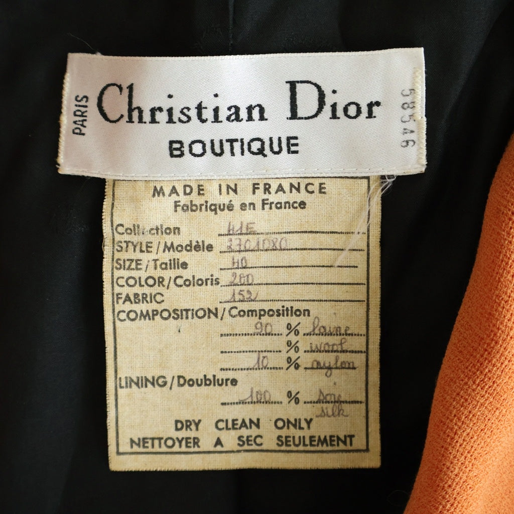 Christian Dior(クリスチャンディオール) ブティック コンチョボタンジャケット オレンジ レディース