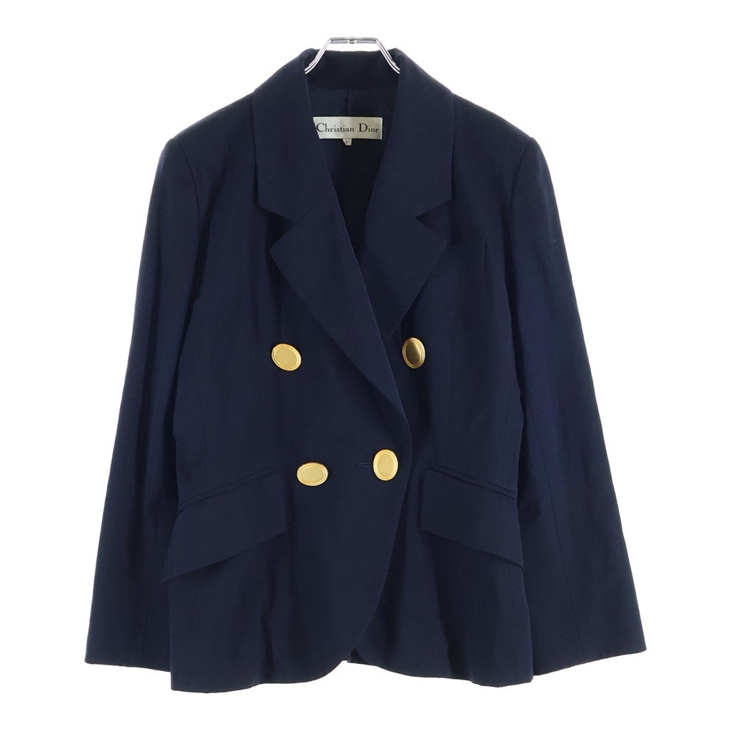 Christian Dior(クリスチャンディオール) ■金ボタン ダブルブレストジャケット ネイビー #9 レディース