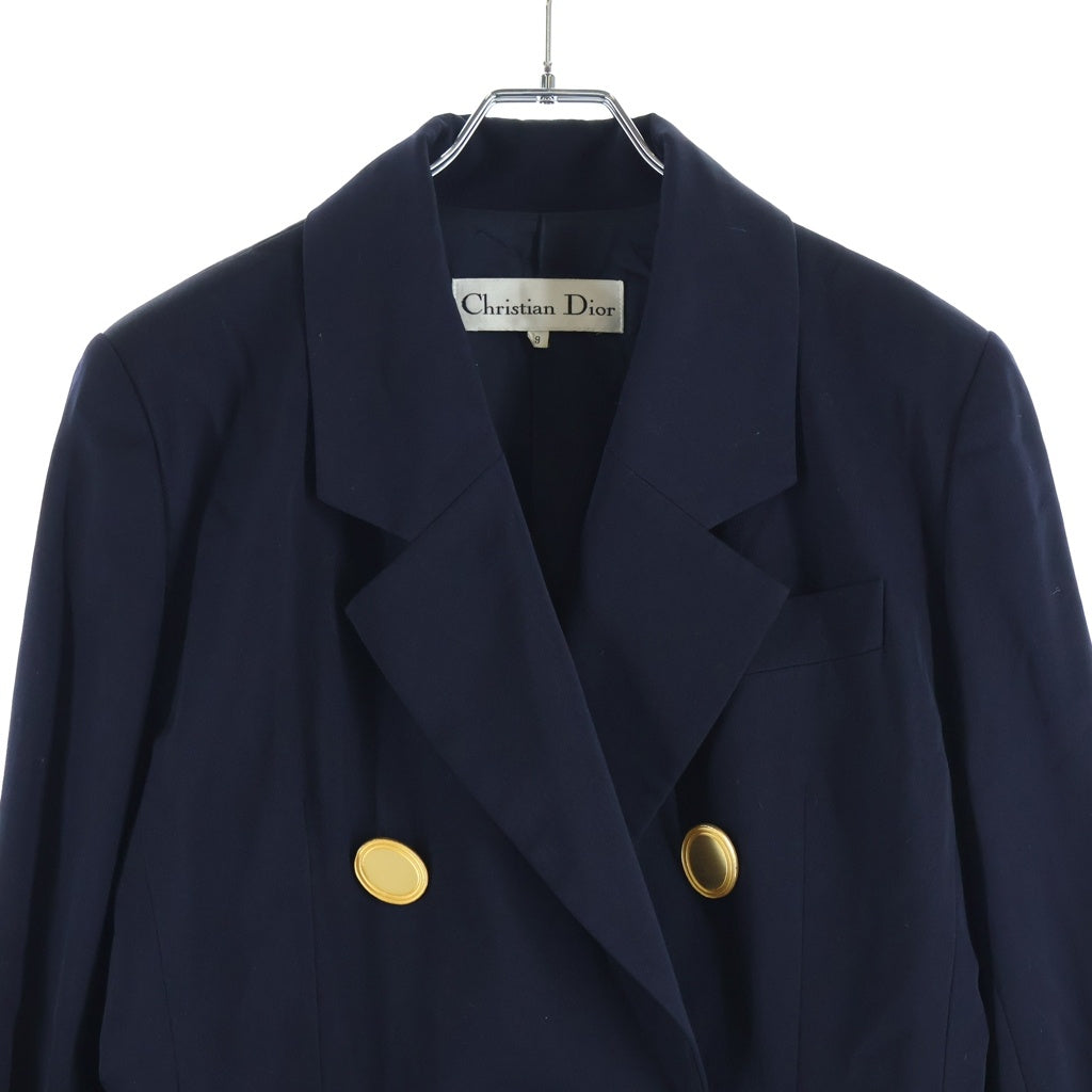 Christian Dior(クリスチャンディオール) ■金ボタン ダブルブレストジャケット ネイビー #9 レディース