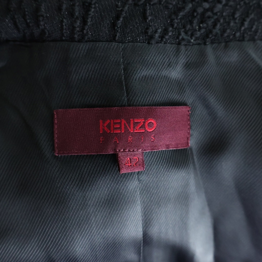 KENZO(ケンゾー) ジャガード 2Bジャケット ブラック #42 レディース