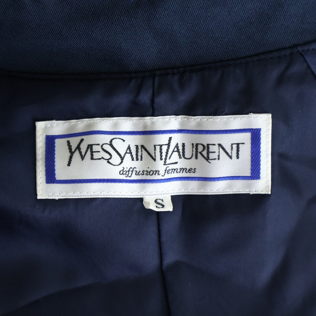 YVES SAINT LAURENT(イヴサンローラン) ■ファーライナー付き ジャケット ネイビー #40 レディース