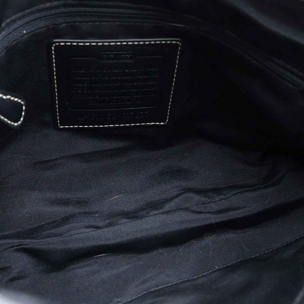 COACH(コーチ) シグネチャー ショルダーバッグ ブラック キャンバス×レザー F1068 レディース