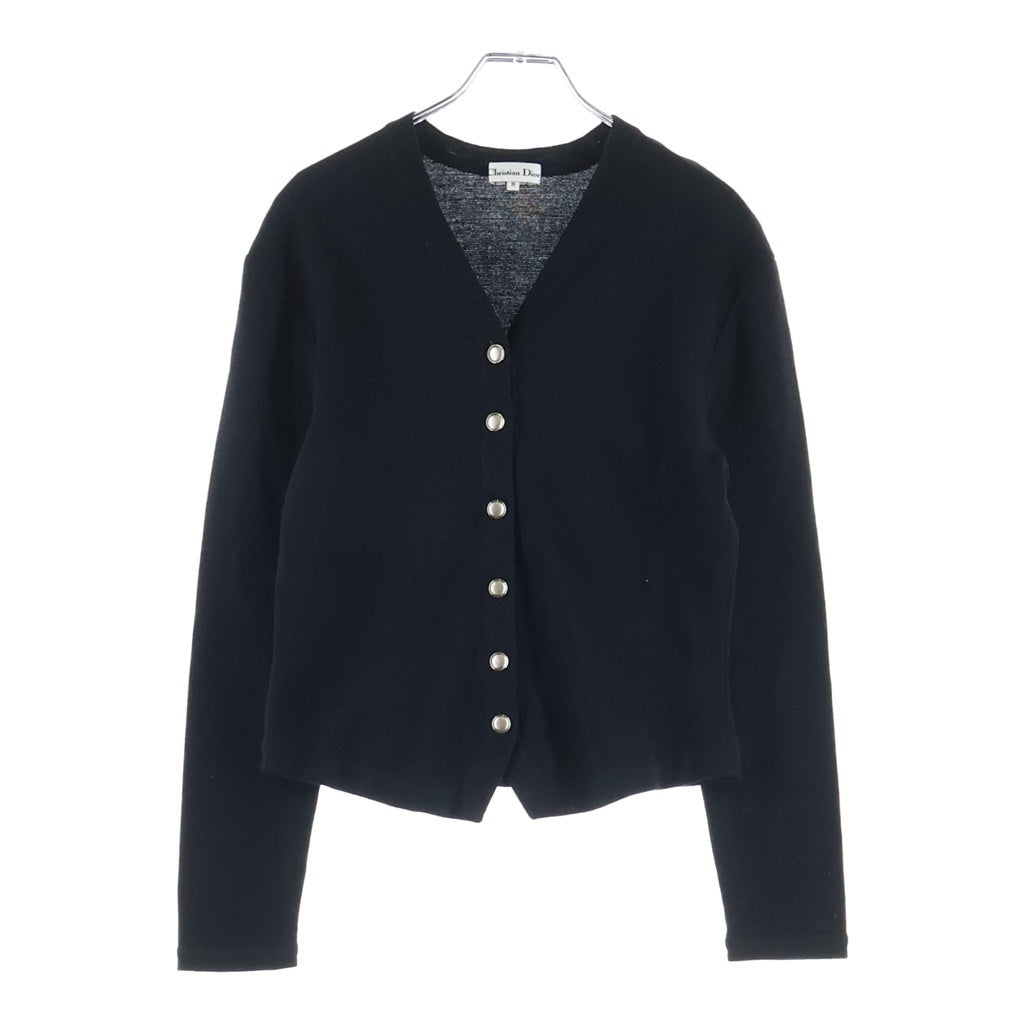 Christian Dior(クリスチャンディオール) 鉛ボタンウールニットカーディガン ブラック #M レディース