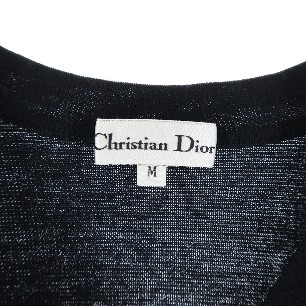 Christian Dior(クリスチャンディオール) 鉛ボタンウールニットカーディガン ブラック #M レディース