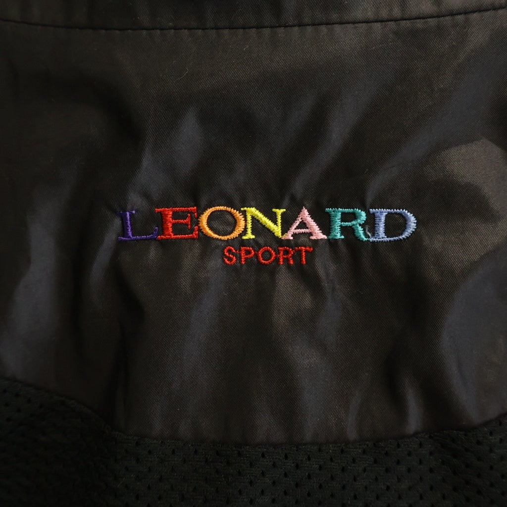 LEONARD(レオナール) スポーツ ロゴ刺繍ジップジャケット ブラック #38 レディース