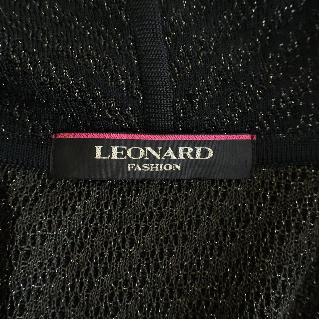 LEONARD(レオナール) ラメニット シルクレーヨンジャケット ブラック #LL レディース