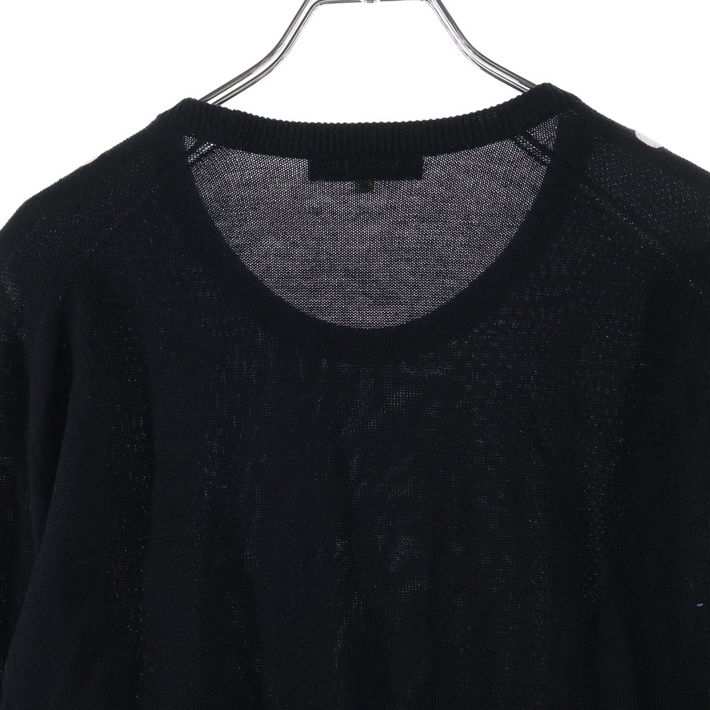 Christian Dior(クリスチャンディオール) ドット刺繍ニットセーター ブラック #M レディース