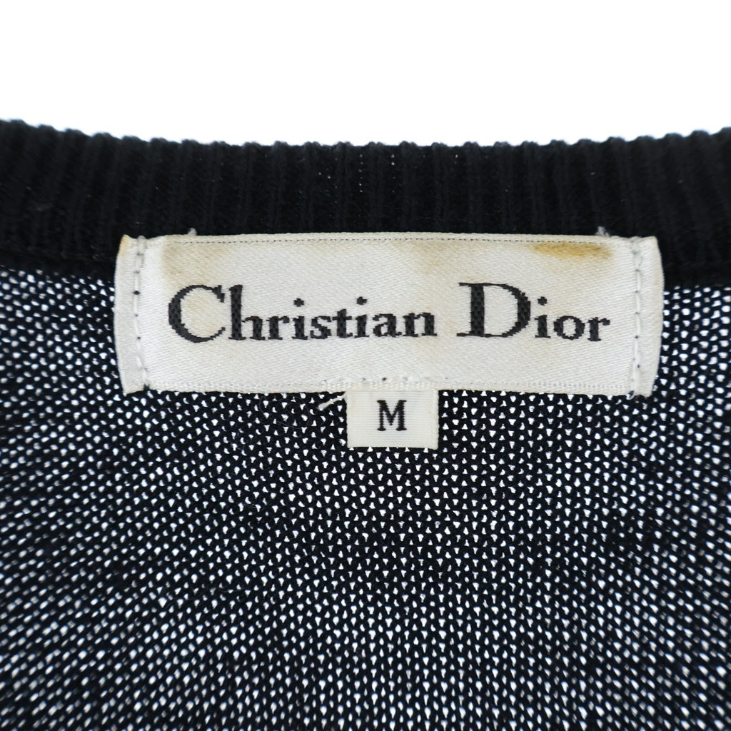 Christian Dior(クリスチャンディオール) ドット刺繍ニットセーター ブラック #M レディース