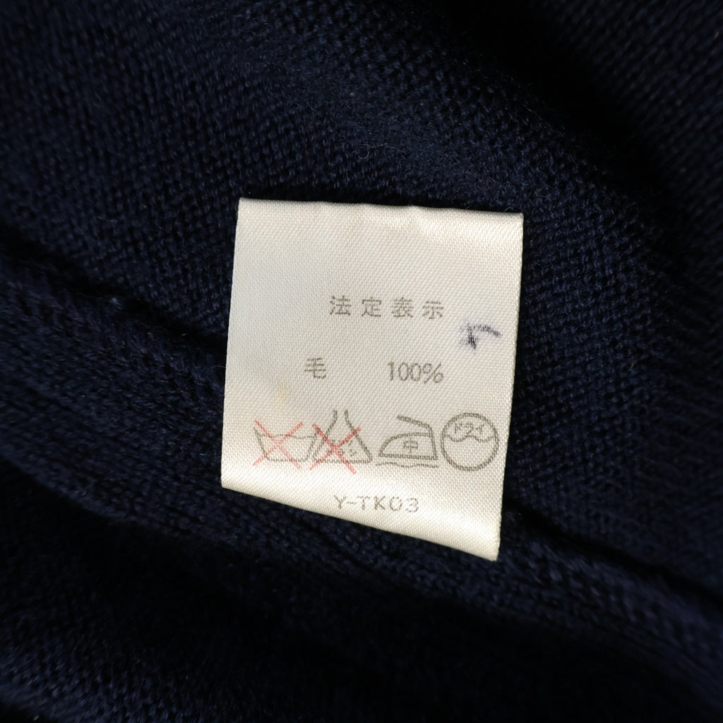 Christian Dior(クリスチャンディオール) バックエンブレム刺繍ウールニットカーディガン ネイビー #M レディース