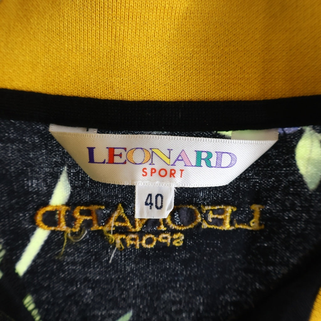 LEONARD(レオナール) ■SPORT ハーフジップ フラワー トップス レディース ブラック/イエロー 0598105 #40