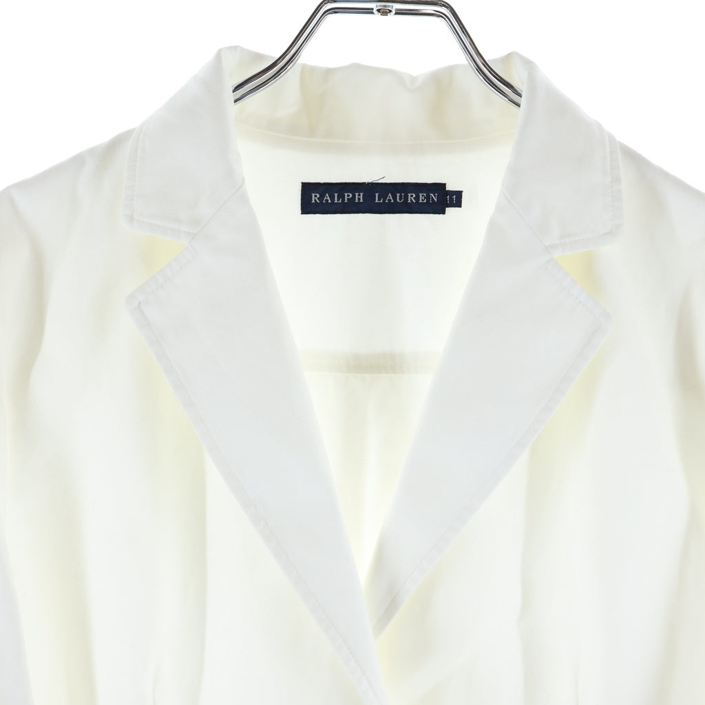 RALPH LAUREN(ラルフローレン) ノッチドラペル コットン ジャケット レディース ホワイト BR RL YM2161 #11