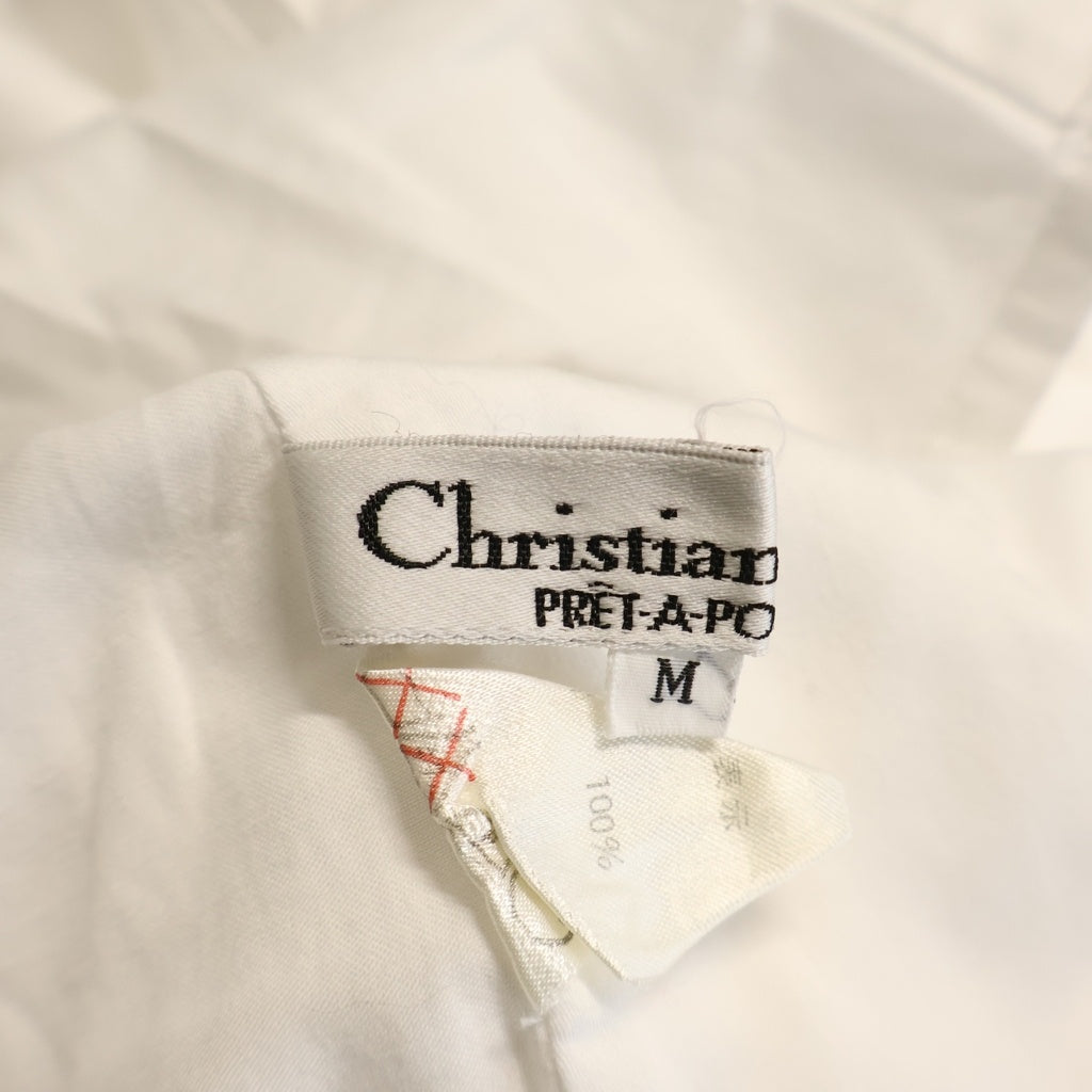 Christian Dior(クリスチャンディオール) オープンカラー ダブル 長袖シャツ レディース ホワイト 1080BL83 #M