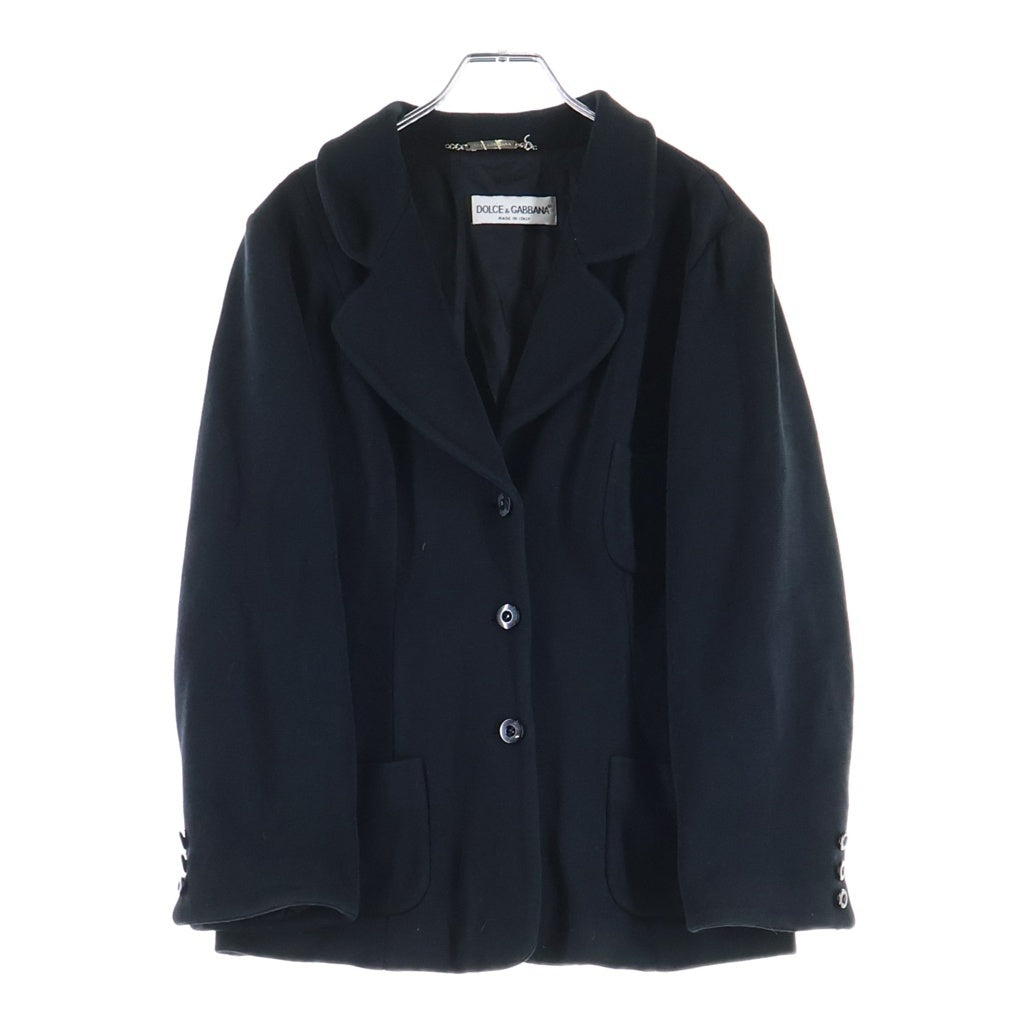 DOLCE & GABBANA(ドルチェアンドガッバーナ) 3B ノッチドラペル コットン ジャケット レディース ブラック #42