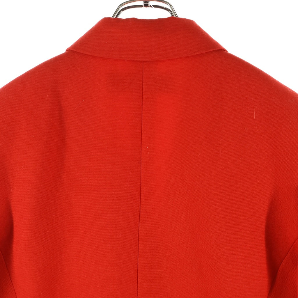 Christian Dior(クリスチャンディオール) ゴールドボタン ピークドラペルジャケット レッド #L レディース