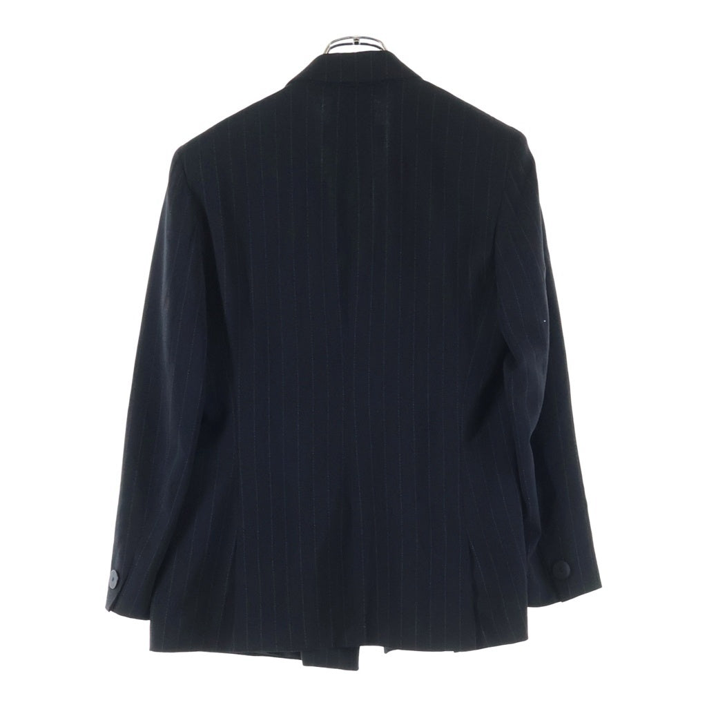 Max Mara(マックスマーラ) ピークドラペル ストライプ テーラードジャケット ブラック #38 レディース