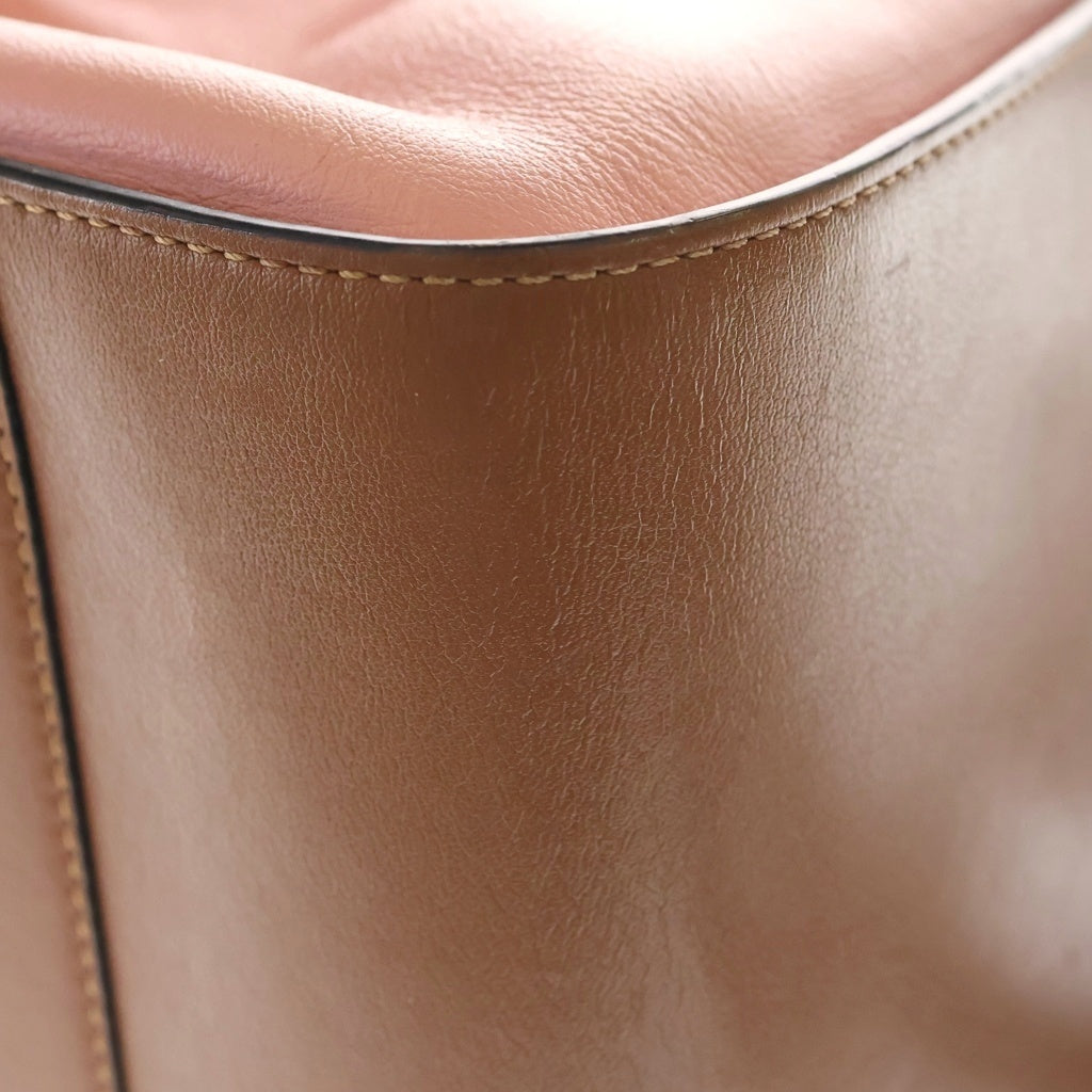 LOEWE(ロエベ) ハンモック スモール レザー 2WAY ハンド ショルダーバッグ ゴールド金具 ブラウン/ピンク レディース