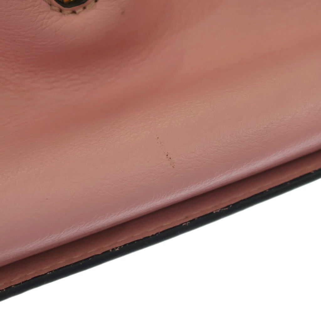 LOEWE(ロエベ) ハンモック スモール レザー 2WAY ハンド ショルダーバッグ ゴールド金具 ブラウン/ピンク レディース