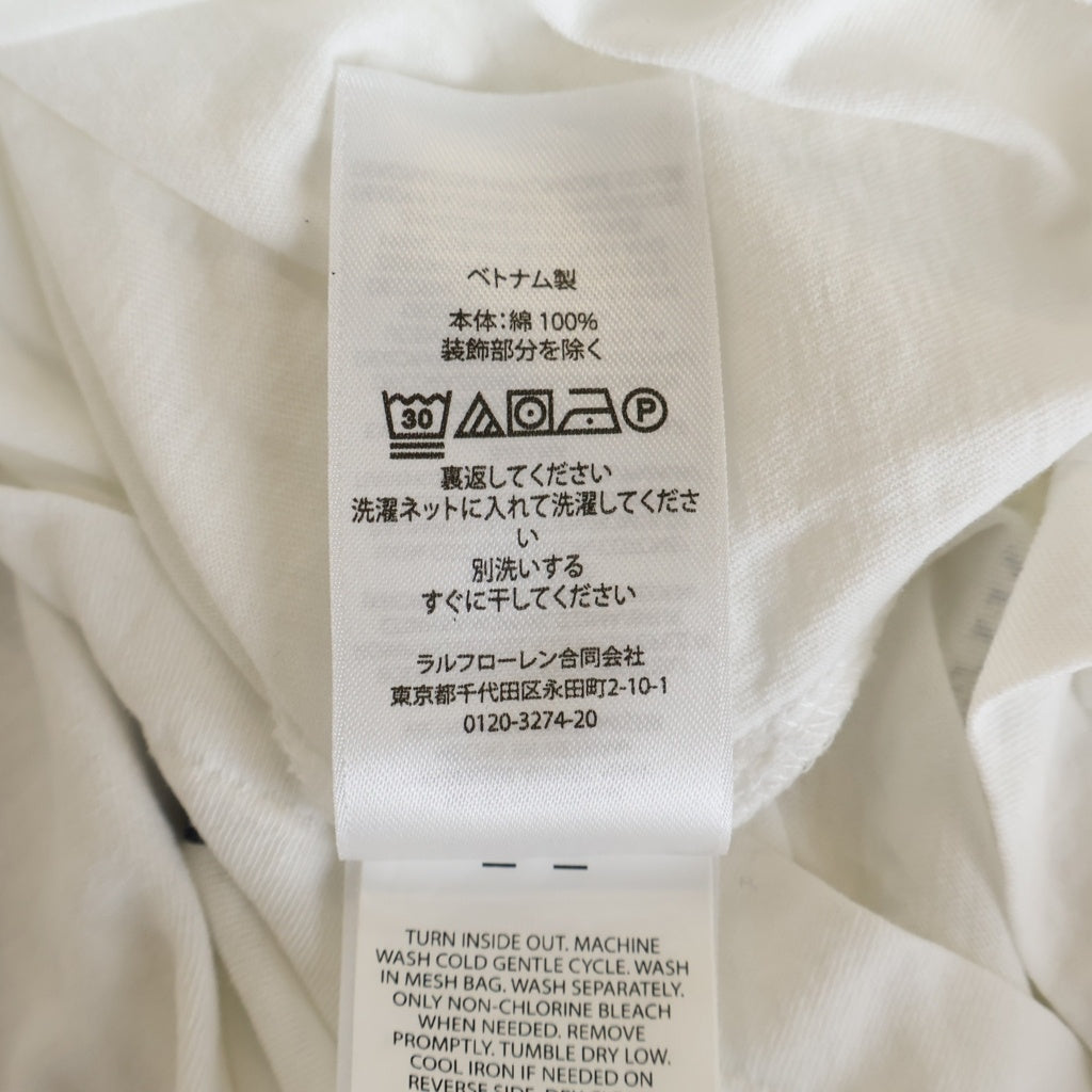 POLO RALPH LAUREN(ポロラルフローレン) ポロベアプリント クルーネック 半袖Tシャツ カットソー ホワイト レディース