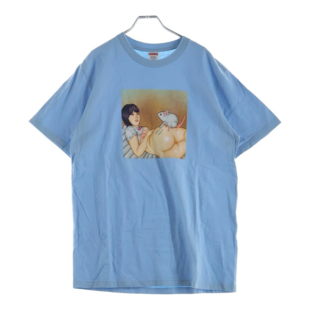 SUPREME(シュプリーム) 25SS Mouse Tee マウスグラフィッククルーネック半袖Tシャツ ライトブルー