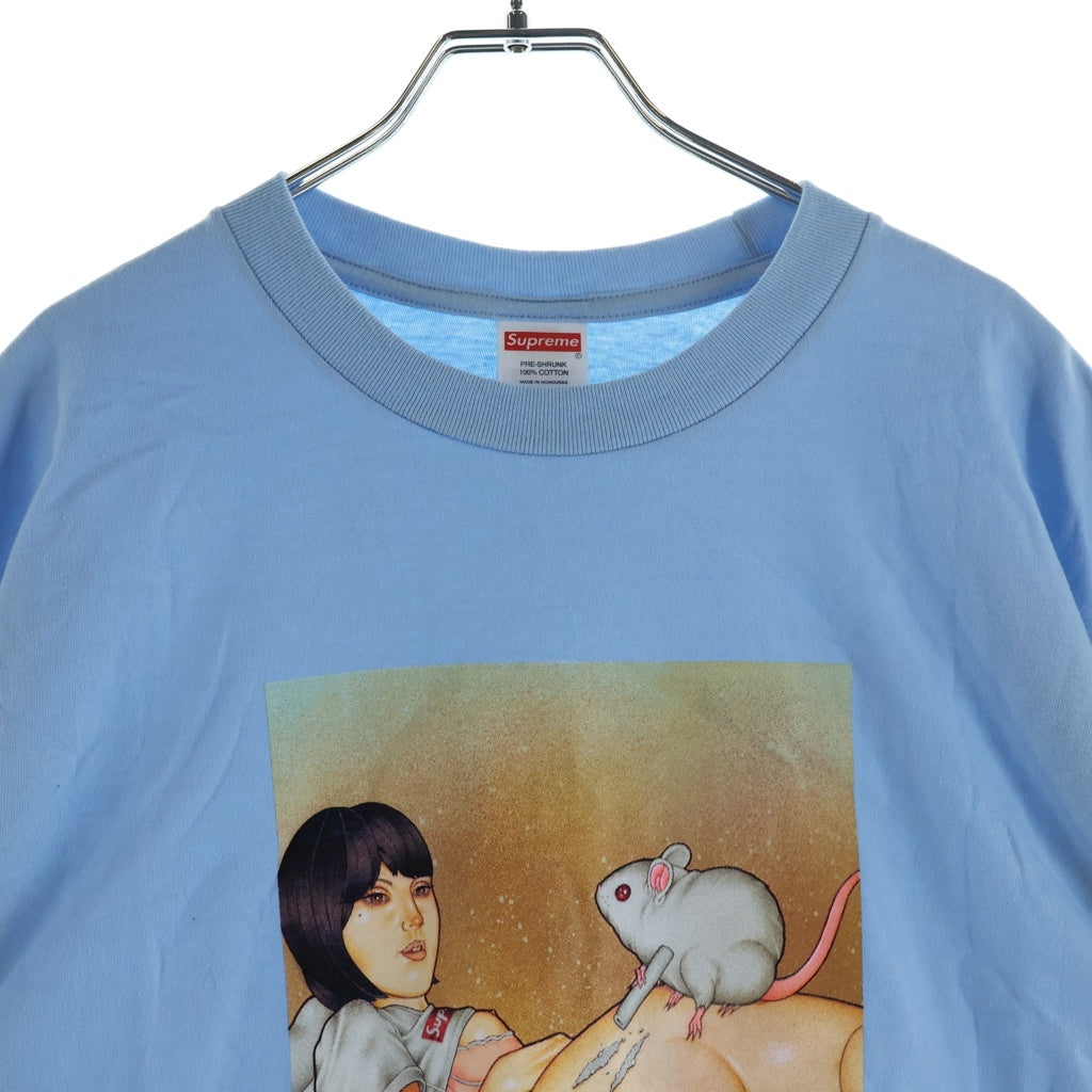 SUPREME(シュプリーム) 25SS Mouse Tee マウスグラフィッククルーネック半袖Tシャツ ライトブルー