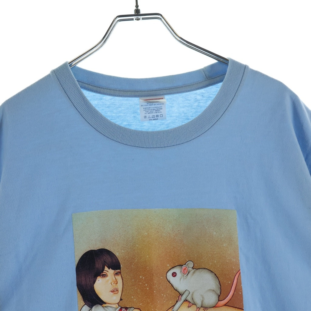 SUPREME(シュプリーム) 25SS Mouse Tee マウスグラフィッククルーネック半袖Tシャツ ライトブルー
