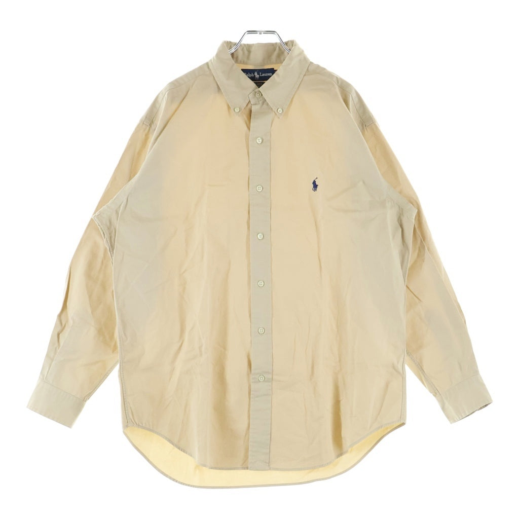 RALPH LAUREN(ラルフローレン) BLAKE ブレイク レギュラーカラー ロングスリーブ 長袖コットンシャツ ベージュ HS-RL-NM0611