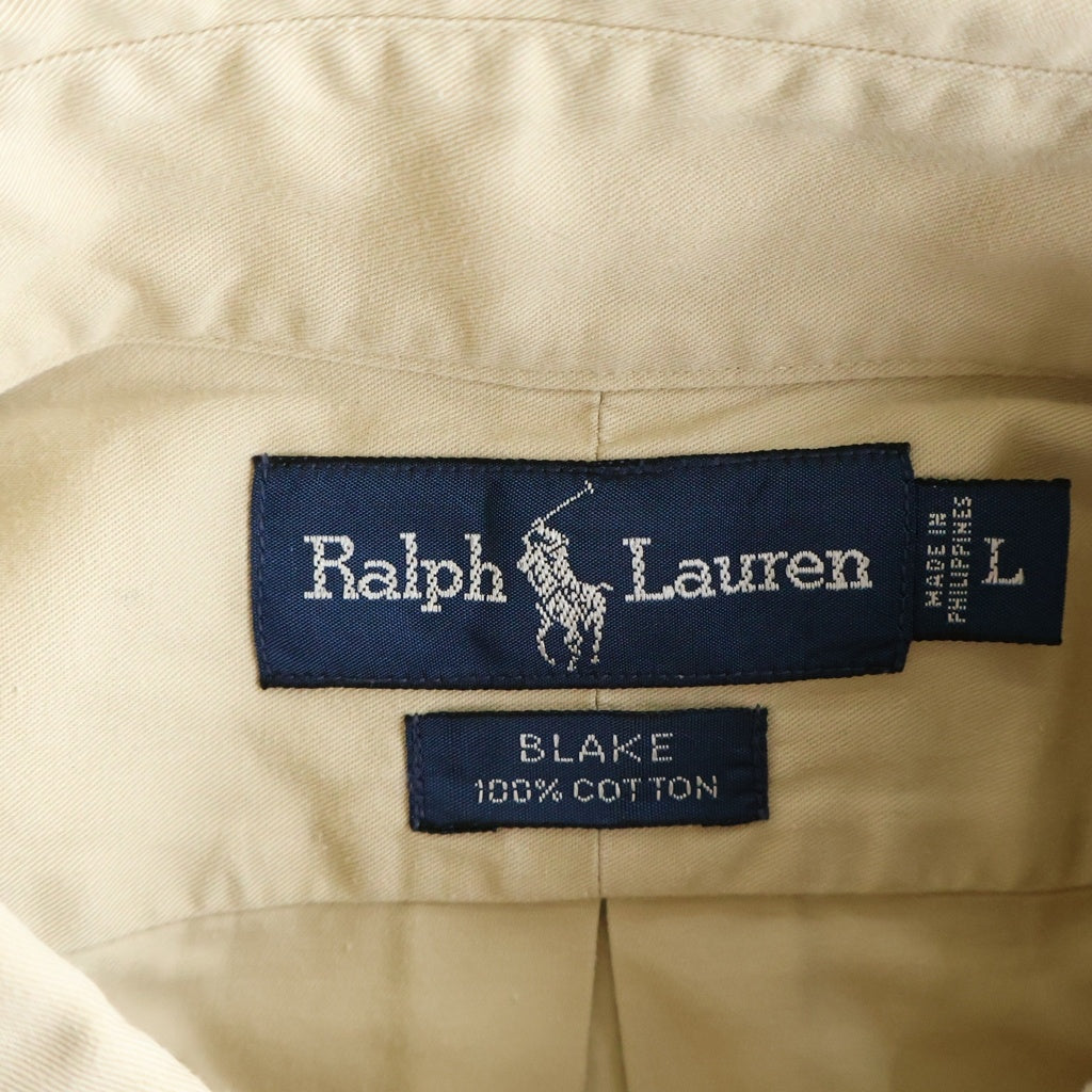 RALPH LAUREN(ラルフローレン) BLAKE ブレイク レギュラーカラー ロングスリーブ 長袖コットンシャツ ベージュ HS-RL-NM0611
