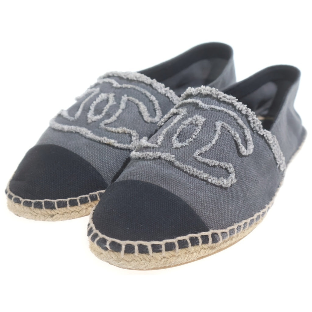 CHANEL(シャネル) エスパドリーユ デニム グレー スリッポン 38 レディース