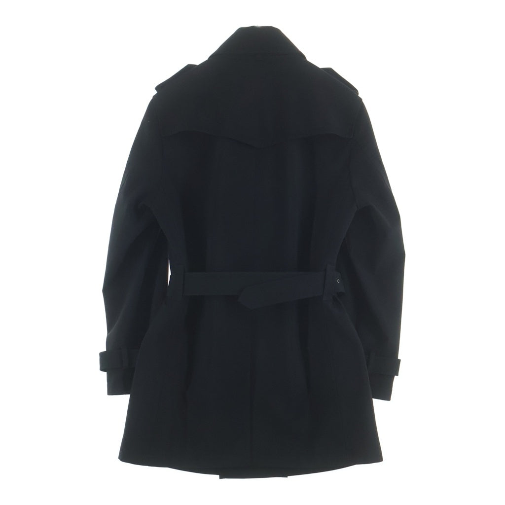 BURBERRY BLACK LABEL(バーバリー ブラックレーベル) 裏地ノバチェック総柄 ダブルブレスト トレンチコート ブラック