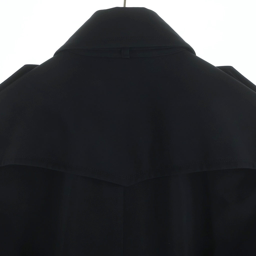 BURBERRY BLACK LABEL(バーバリー ブラックレーベル) 裏地ノバチェック総柄 ダブルブレスト トレンチコート ブラック