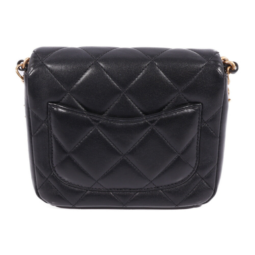 CHANEL(シャネル) ミニマトラッセ シングルフラップ シングルチェーンショルダーバッグ ブラック ラムスキン AS2733 ショルダーバッグ