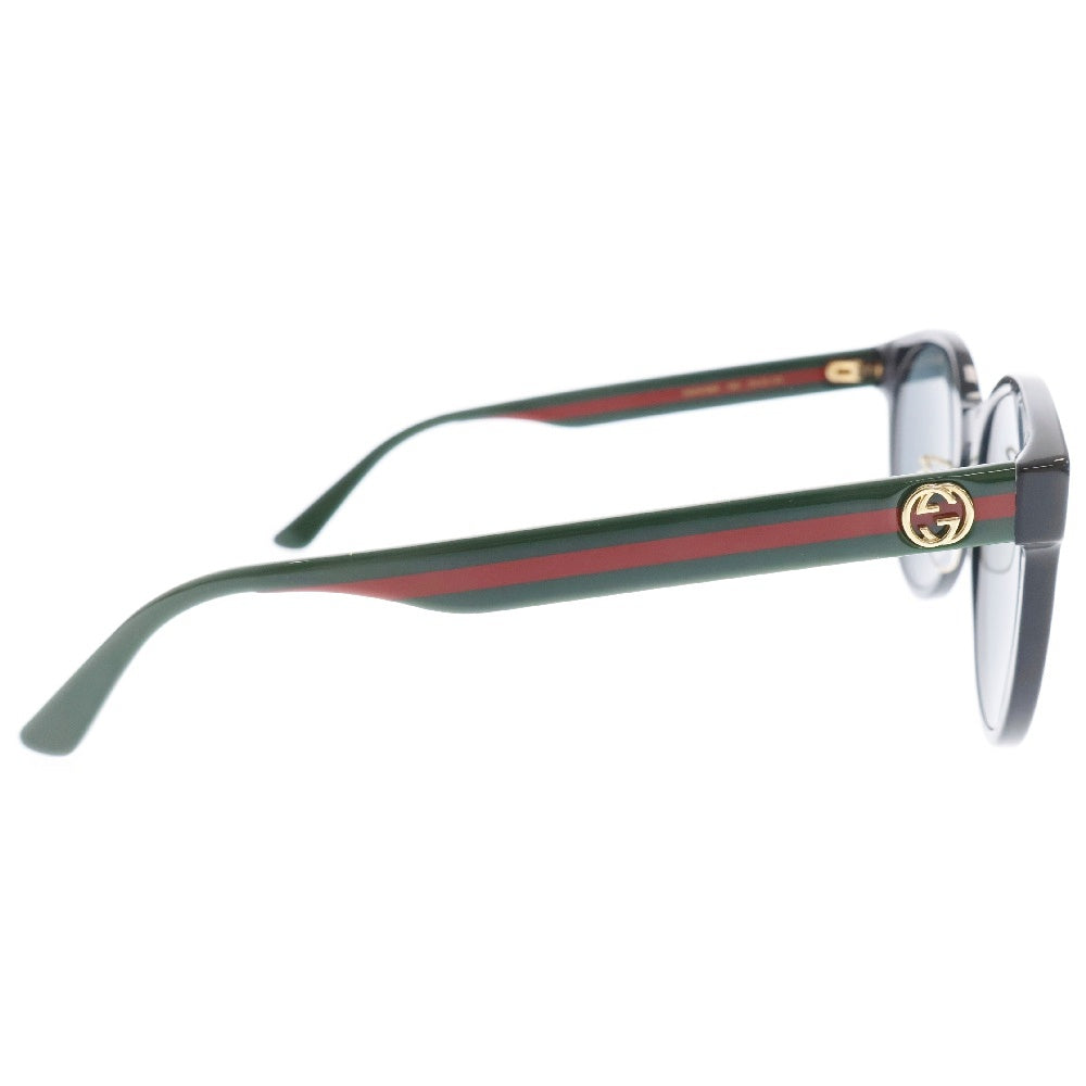 GUCCI(グッチ) シェリーライン サングラス ブラック×グリーン ウェリントン 55□20-145