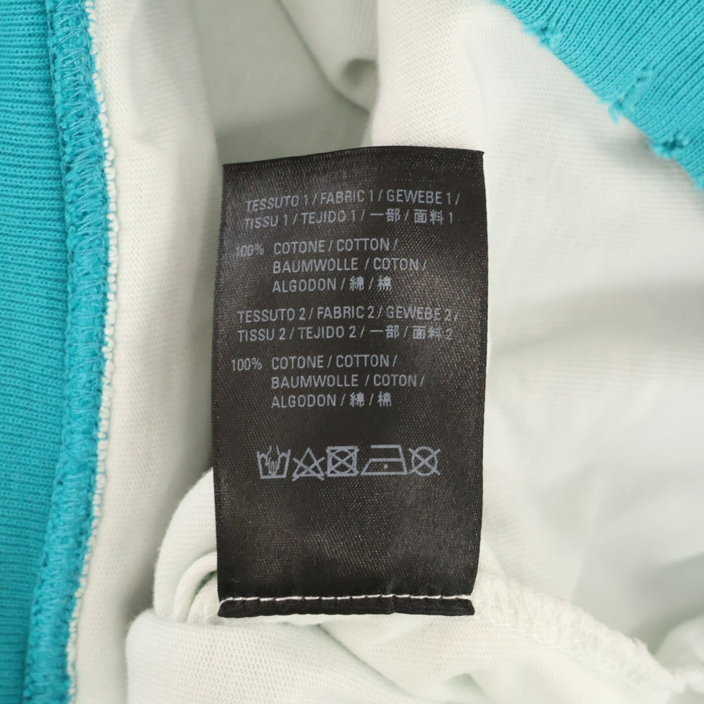 BALENCIAGA(バレンシアガ) 21SS Caps Destroyed Hoodie デストロイ ダメージ加工 スウェットプルオーバーパーカー フーディー ブルー 659403 TKVB6