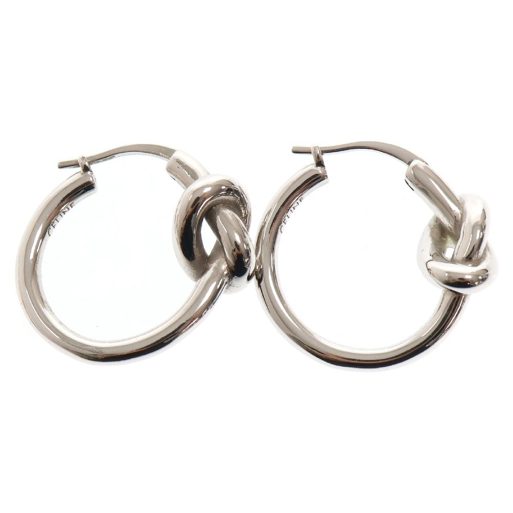 CELINE(セリーヌ) ノット スモールフープ フープピアス メタル シルバー SCA1224 アクセサリー
