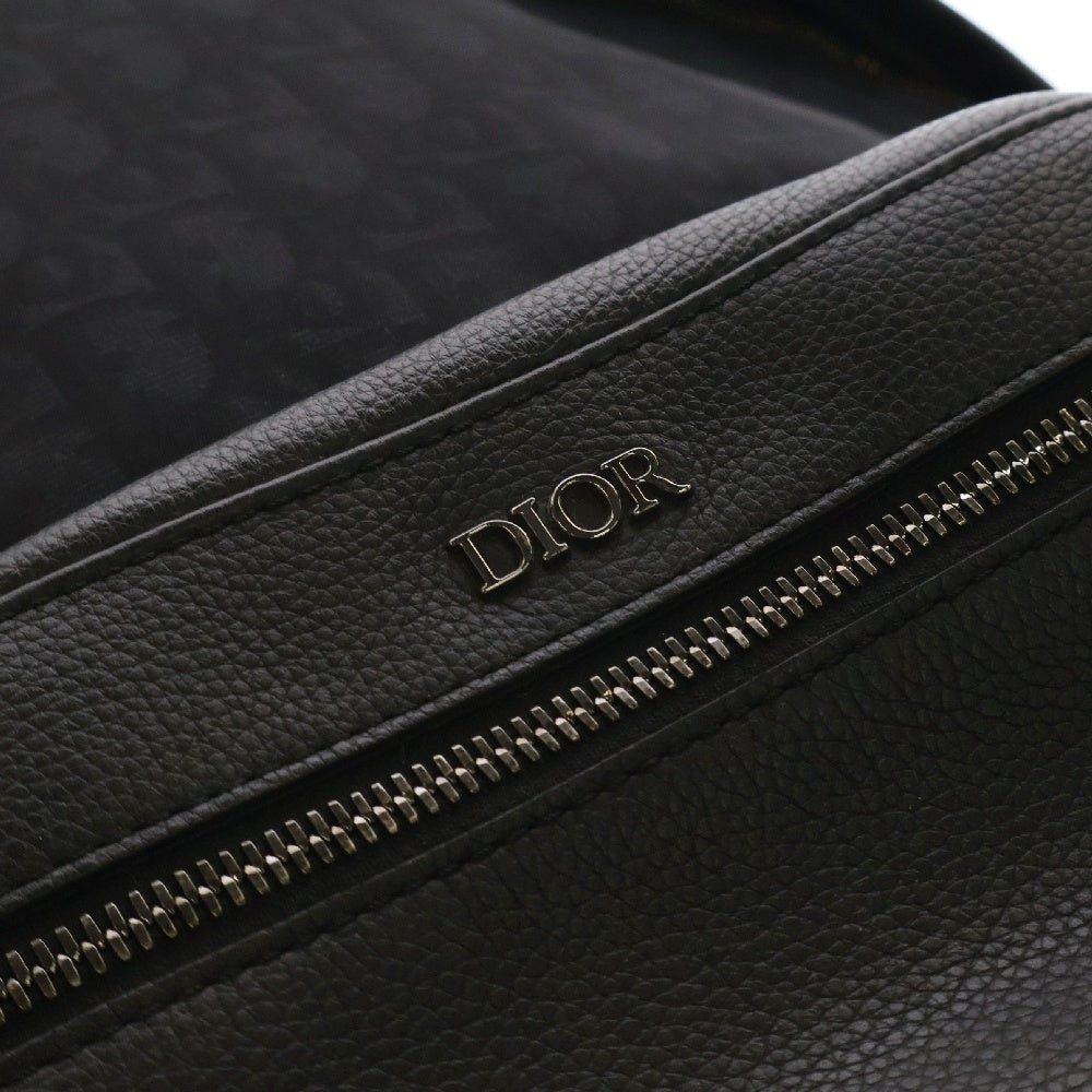 Christian Dior(クリスチャンディオール) オブリーク バックパック ブラック レザー×ナイロン リュックサック
