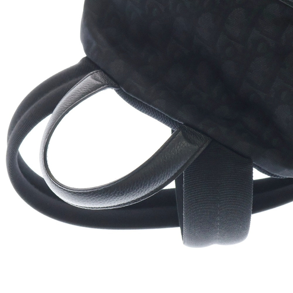 Christian Dior(クリスチャンディオール) オブリーク バックパック ブラック レザー×ナイロン リュックサック