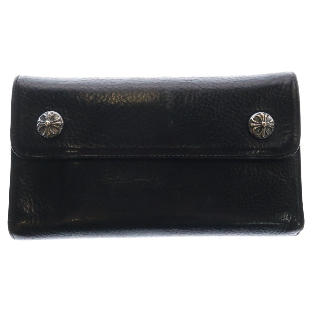CHROME HEARTS(クロムハーツ) WAVE ウェーブ レザーウォレット 財布 ブラック BCA374