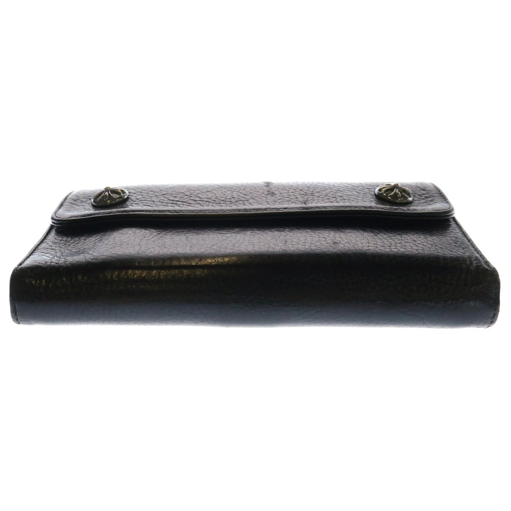 CHROME HEARTS(クロムハーツ) WAVE ウェーブ レザーウォレット 財布 ブラック BCA374