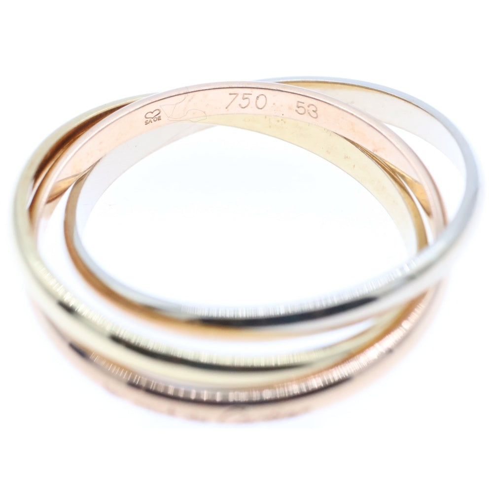 Cartier(カルティエ) トリニティ リング 指輪 ゴールド×シルバー×ピンクゴールド Au750 #53 3.8g