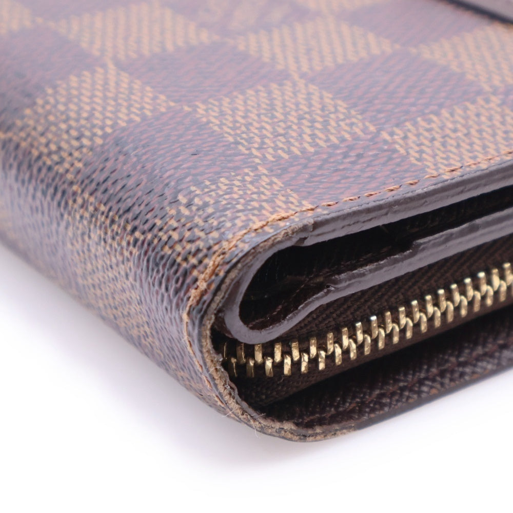 LOUIS VUITTON(ルイヴィトン) コンパクトジップ ダミエ エベヌ PVC レザー ウォレット 二つ折り財布 ブラウン N61668 CA0011