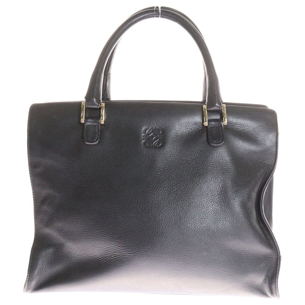 LOEWE(ロエベ) アナグラム ハンドバッグ トートバッグ ブラック ゴールド金具 レザー