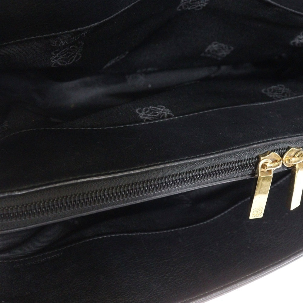 LOEWE(ロエベ) アナグラム ハンドバッグ トートバッグ ブラック ゴールド金具 レザー