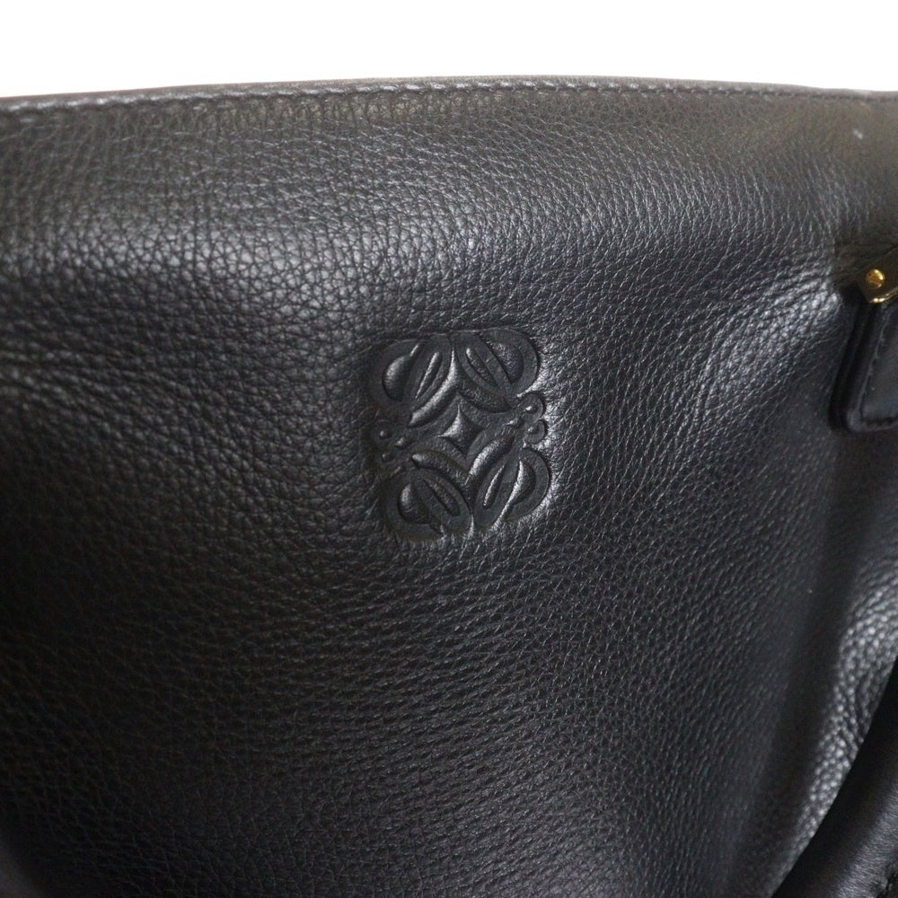 LOEWE(ロエベ) アナグラム ハンドバッグ トートバッグ ブラック ゴールド金具 レザー