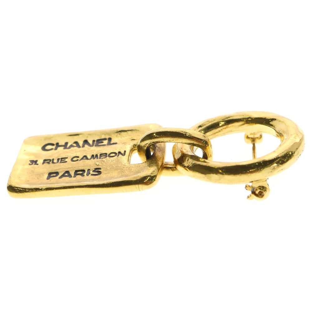 CHANEL(シャネル) 31 RUE CAMBON カンボンプレート ロゴ ブローチ ゴールド