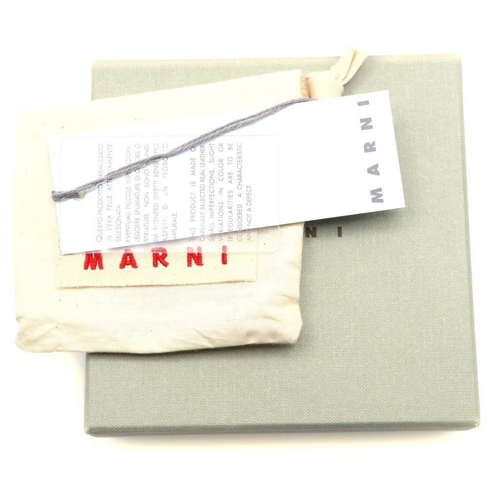 MARNI(マルニ) バイフォールド コンパクトウォレット カードケース 二つ折り財布 ネイビー×ブルー×イエロー