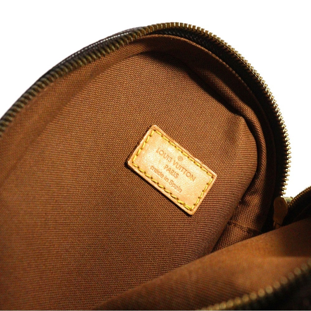 LOUIS VUITTON(ルイヴィトン) モノグラム ポシェット ウエストバッグ ボディバッグ ブラウン ゴールド金具 レザーガンジュ M51870
