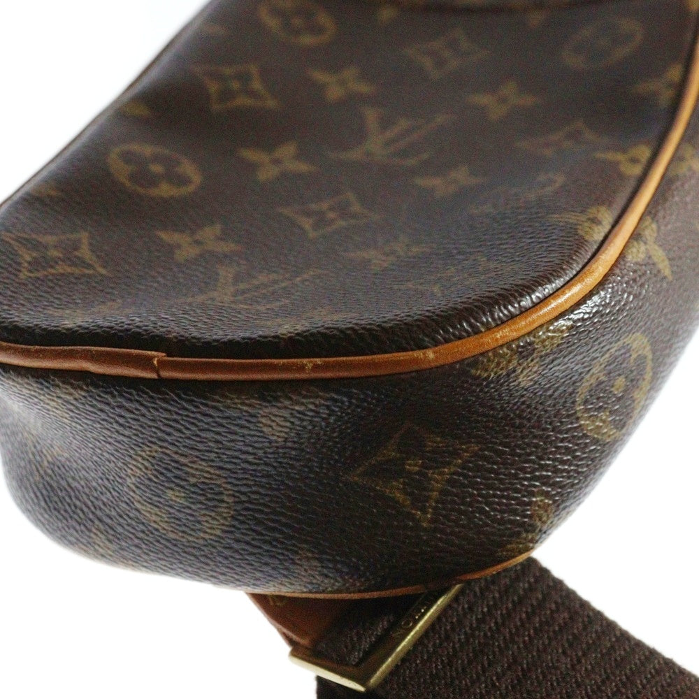 LOUIS VUITTON(ルイヴィトン) モノグラム ポシェット ウエストバッグ ボディバッグ ブラウン ゴールド金具 レザーガンジュ M51870