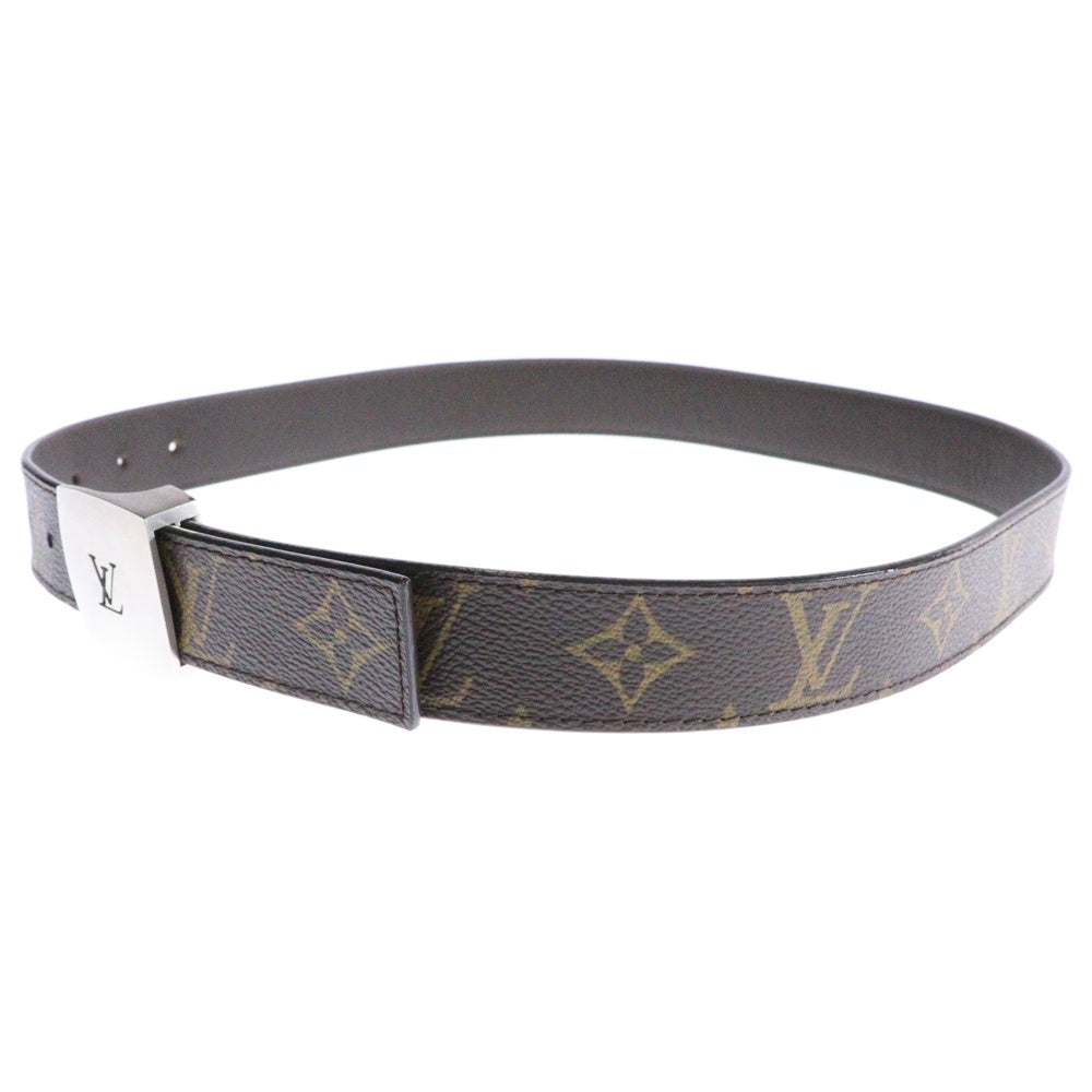 LOUIS VUITTON(ルイヴィトン) モノグラム サンチュール LVベルト ブラウン シルバー金具 32/80 M6888V