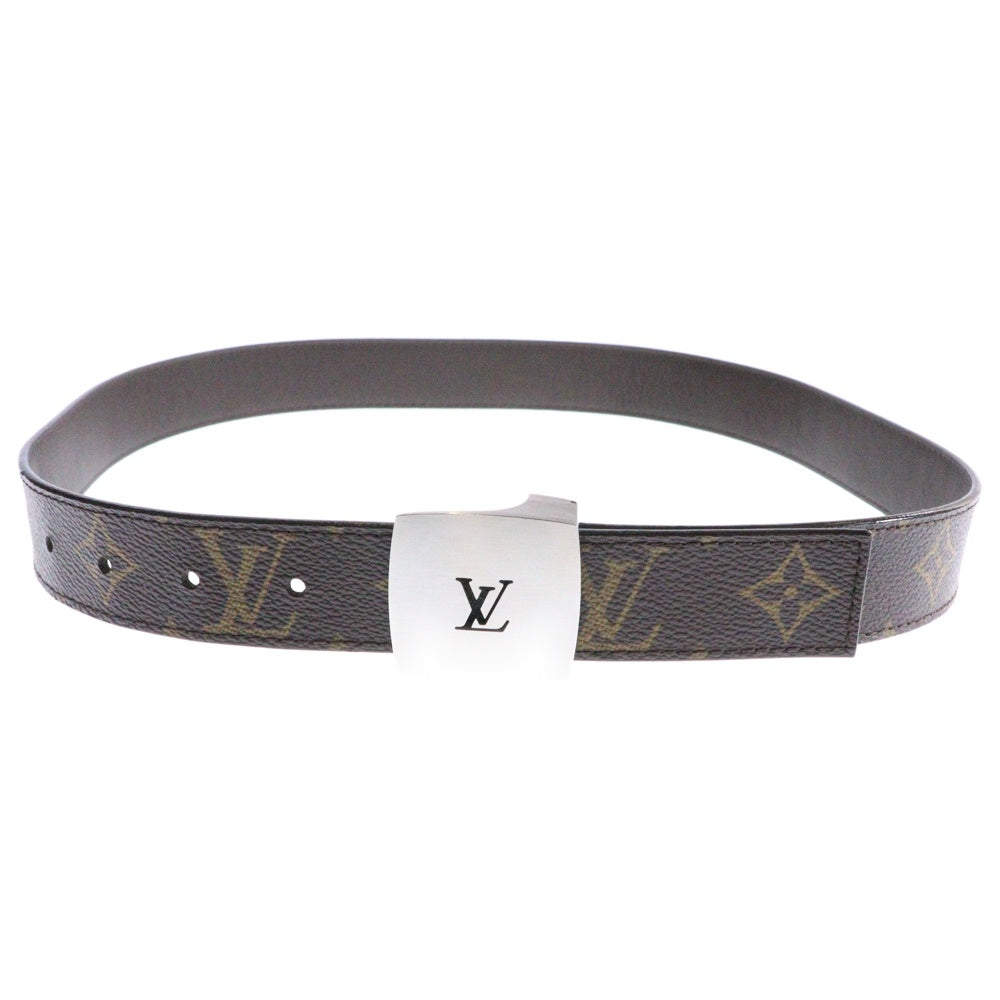 LOUIS VUITTON(ルイヴィトン) モノグラム サンチュール LVベルト ブラウン シルバー金具 32/80 M6888V